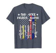 Ladda upp bild till gallerivisning, Funny shirts V-neck Tank top Hoodie sweatshirt usa uk au ca gifts for No One Fights Alone TShirt USA Flag Veterans Army Police EMS 269135
