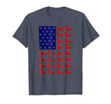 Ladda upp bild till gallerivisning, Dachshund T-Shirt - Cute American Flag 4th of July 291436
