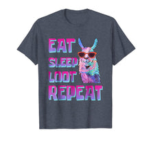 Ladda upp bild till gallerivisning, Eat Sleep Loot Repeat LLAMA Tshirt Birthday Gift 102322
