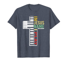 Ladda upp bild till gallerivisning, In Jesus Name I Play Piano Lovers Vintage Saying T-Shirt 388137
