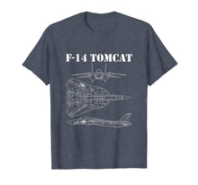 Ladda upp bild till gallerivisning, Vintage White F14 Tomcat Airplane Schematic F-14 Jet T-Shirt-1167957
