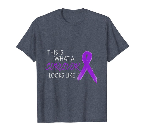 Domestic Violence Awareness Costume Purple Ribbon Gifts T-Shirt 1003467