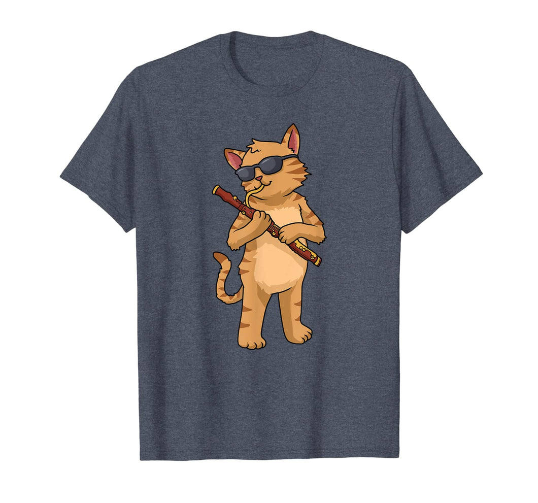 Cat Bassoon Shirt Women Men Jazz Music Cat Gifts Bassoonist T-Shirt-4003634