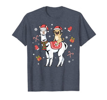 Ladda upp bild till gallerivisning, Christmas Pug Tshirt Llama Dog Merry Christmas Alpaca T-Shirt 1124416
