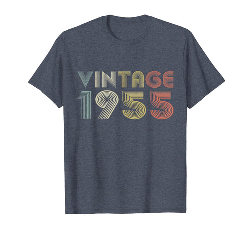 65th Birthday Gifts 65 Years Old Retro Vintage Born In 1955 T-Shirt 1173172