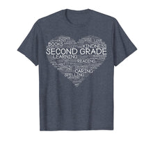 Ladda upp bild till gallerivisning, Second Grade Word Heart T-Shirt 2nd Grade Student &amp; Teacher 272539
