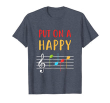 Ladda upp bild till gallerivisning, Funny Put On A Happy Face Music Notes Teacher T-Shirt 1017544
