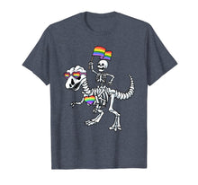 Ladda upp bild till gallerivisning, Halloween LGBT Tshirt T Rex Dinosaur Skeleton Gay Pride T-Shirt 253456
