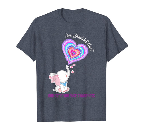 Domestic Violence Awareness Gifts Love Shouldn't Hurt Ribbon T-Shirt 1153295