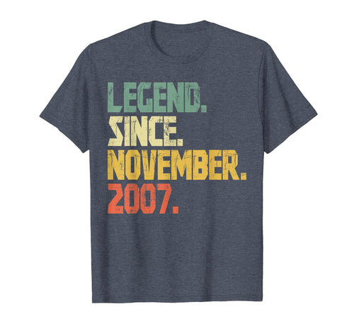 12 years old Gifts Shirt- Legend Since November 2007 T-Shirt 230475