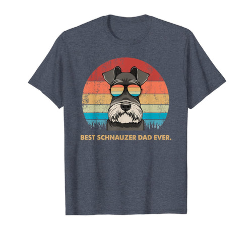 Dog Vintage Best Schnauzer Dad ever Tshirt Fathers day Gifts 167631