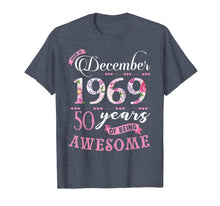 Ladda upp bild till gallerivisning, Birthday Gifts Floral Tee for Womens Born in December 1969 T-Shirt 1140919
