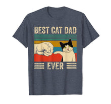 Ladda upp bild till gallerivisning, Mens Vintage Best Cat Dad Ever Bump Fit T-Shirt-308896
