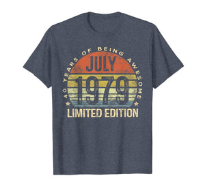 Born July 1979 Limited Edition Bday Gifts 40th Birthday T-Shirt 52563