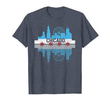 Ladda upp bild till gallerivisning, Chicago Skyline Shirt Silhouette IL City Flag Gift T-Shirt 143854
