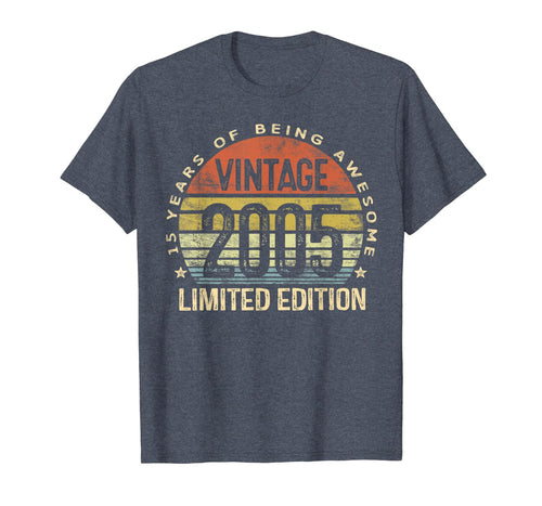 15 Year Old Gifts Vintage 2005 Limited Edition 15th Birthday T-Shirt-146376