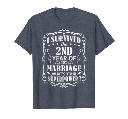 2 Years Wedding Marriage Anniversary T-Shirt Couple Gifts T-Shirt 850860