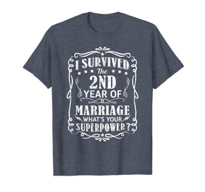 2 Years Wedding Marriage Anniversary T-Shirt Couple Gifts T-Shirt 850860