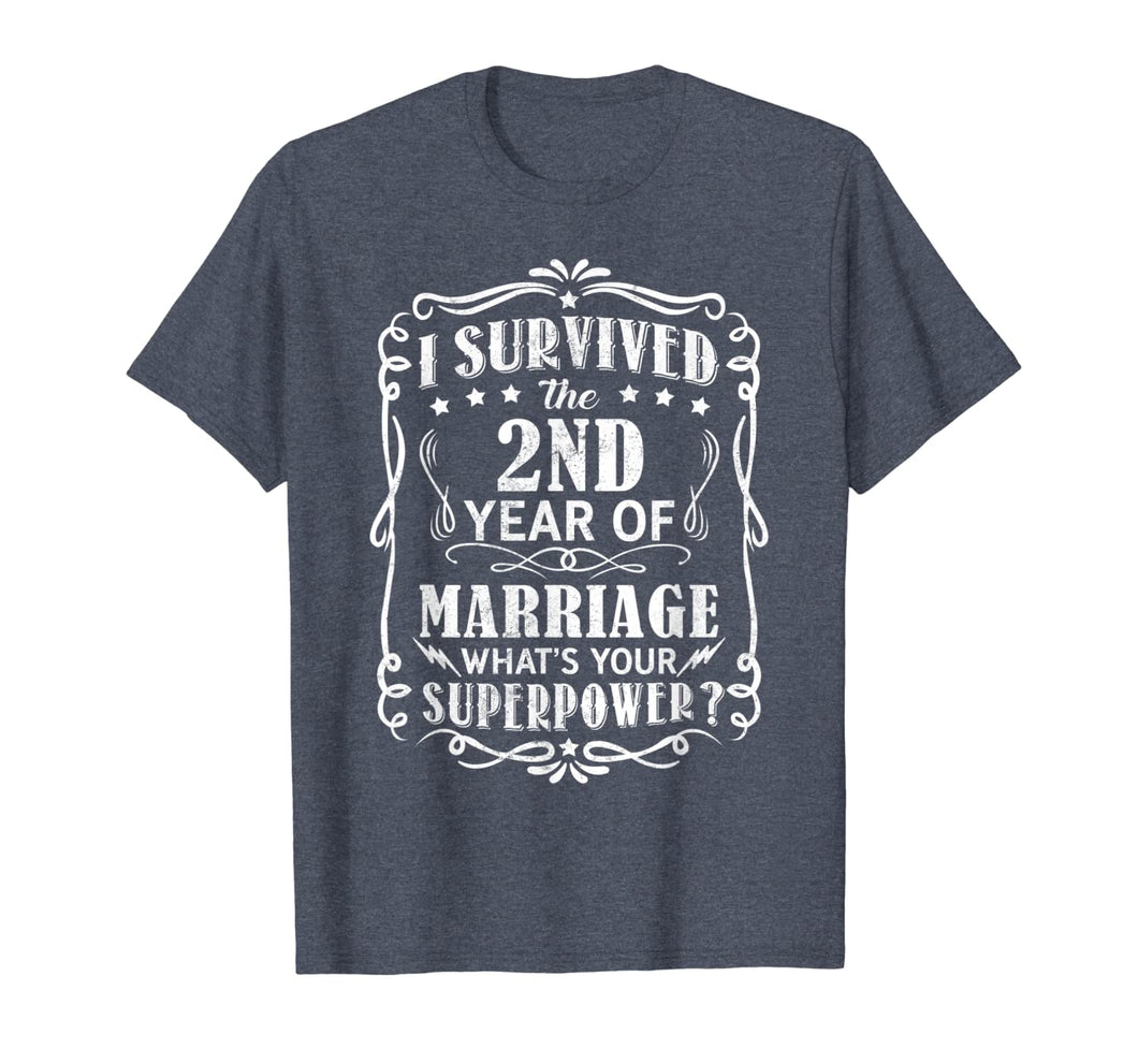2 Years Wedding Marriage Anniversary T-Shirt Couple Gifts T-Shirt 850860