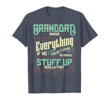 Ladda upp bild till gallerivisning, Mens Granddad Knows Everything Funny Granddad Christmas Gifts T-Shirt-1654539
