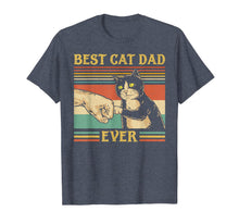 Ladda upp bild till gallerivisning, Best Cat Dad Ever Paw Fist Bump Fit Vintage Retro Gift Men TShirt933880
