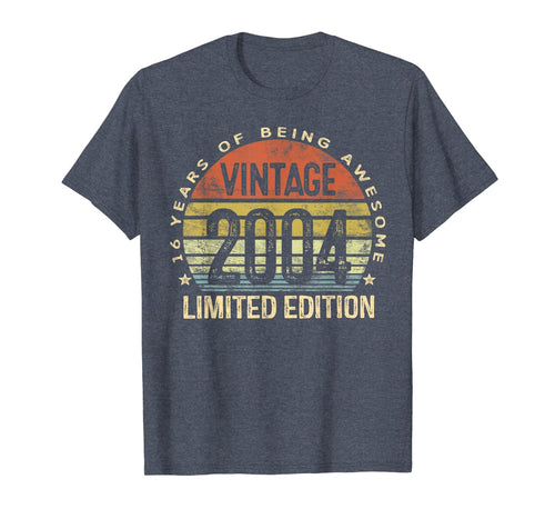 16 Year Old Gifts Vintage 2004 Limited Edition 16th Birthday T-Shirt-85738