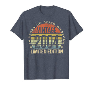 16 Year Old Gifts Vintage 2004 Limited Edition 16th Birthday T-Shirt-85738