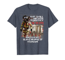 Ladda upp bild till gallerivisning, We will never forget 9-11-01 Bravery Sacrifice Honor Tshirt 96922
