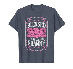 Blessed To Be Called Grammy Cute Floral Christmas Gifts T-Shirt-3159722