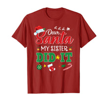 Ladda upp bild till gallerivisning, Funny shirts V-neck Tank top Hoodie sweatshirt usa uk au ca gifts for Dear Santa My Sister Did It Funny Christmas Kids Boys Gifts T-Shirt 580152
