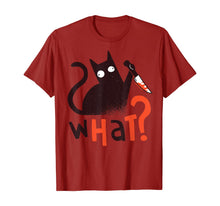 Ladda upp bild till gallerivisning, Funny Killer Cat With Knife Halloween Costume Men Women Gift T-Shirt 376153
