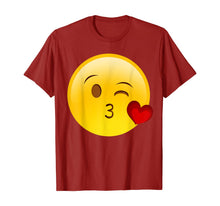 Ladda upp bild till gallerivisning, Emoji Throwing a Kiss Puckered Lips Blowing A Kiss Texting T-Shirt 102326
