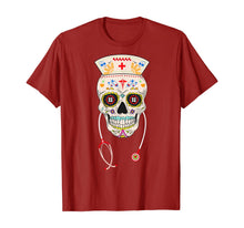 Ladda upp bild till gallerivisning, Nurse Sugar Skull Shirt Halloween Day Of The Dead Dia De Los T-Shirt 84696
