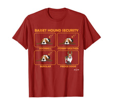 Ladda upp bild till gallerivisning, Funny Basset Hound T-shirt | Basset Hound Security 463730
