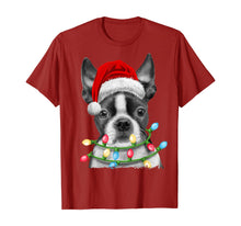 Ladda upp bild till gallerivisning, Funny shirts V-neck Tank top Hoodie sweatshirt usa uk au ca gifts for Boston Terrier Santa Christmas Tree Lights Xmas Gifts Boys T-Shirt 540146
