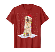Ladda upp bild till gallerivisning, Funny shirts V-neck Tank top Hoodie sweatshirt usa uk au ca gifts for Golden retriever Santa Christmas Tree Lights Xmas Gifts T-Shirt 740329
