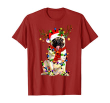 Ladda upp bild till gallerivisning, Funny shirts V-neck Tank top Hoodie sweatshirt usa uk au ca gifts for Funny Pug Dog Christmas Tee Reindeer Christmas Lights Pajama T-Shirt 118942
