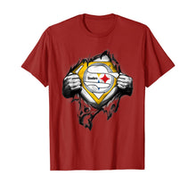 Ladda upp bild till gallerivisning, Halloween Superhero Football Pittsburgh-Steeler Fan T-Shirt 231121
