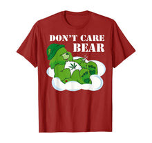 Ladda upp bild till gallerivisning, Weed bear herb bear t-shirt don't care cute bear gift
