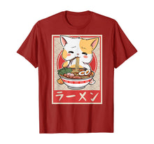 Ladda upp bild till gallerivisning, Kawaii Neko Ramen Cute Ramen Cat Japanese Noodle Funny Anime TShirt261156
