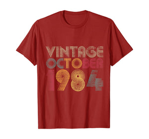 35th Birthday Gifts - Vintage October 1984 T-Shirt 143775