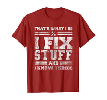 Ladda upp bild till gallerivisning, Funny shirts V-neck Tank top Hoodie sweatshirt usa uk au ca gifts for That's What I Do I Fix Stuff And I Know Things Funny Saying T-Shirt 575386
