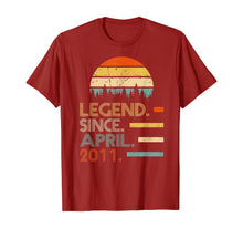 Ladda upp bild till gallerivisning, Legend Since April 2011 9th Birthday Gift 9 Year Old TShirt473615
