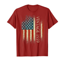 Ladda upp bild till gallerivisning, Funny shirts V-neck Tank top Hoodie sweatshirt usa uk au ca gifts for 60th Birthday Gifts Vintage 1959 Usa Flag 60 Year Old Bday T-Shirt 275764
