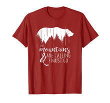 Ladda upp bild till gallerivisning, Funny shirts V-neck Tank top Hoodie sweatshirt usa uk au ca gifts for The Mountains are calling and i must go wild bear T-shirt 604760

