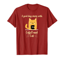 Ladda upp bild till gallerivisning, Funny shirts V-neck Tank top Hoodie sweatshirt usa uk au ca gifts for A good day starts with Coffee, Orange Cat Lover Tshirt Gifts 3725759
