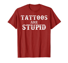 Ladda upp bild till gallerivisning, Funny shirts V-neck Tank top Hoodie sweatshirt usa uk au ca gifts for Tattoos Are Stupid T-Shirt Vintage Funny Sarcastic Tattoo Gi 1949093
