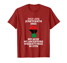 Ladda upp bild till gallerivisning, Juneteenth Ancestors Black African American Flag Pride T-Shirt 52346
