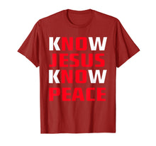 Ladda upp bild till gallerivisning, Funny shirts V-neck Tank top Hoodie sweatshirt usa uk au ca gifts for Know / No Jesus - Know / No Peace - Christian Faith Quote T-Shirt 2137273
