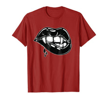 Ladda upp bild till gallerivisning, Funny shirts V-neck Tank top Hoodie sweatshirt usa uk au ca gifts for Sexy Lips Blood and Fangs Vampire Shirt 819010
